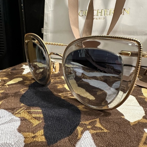 BOUCHERON gold plated sunglasses - Picture 1 of 11